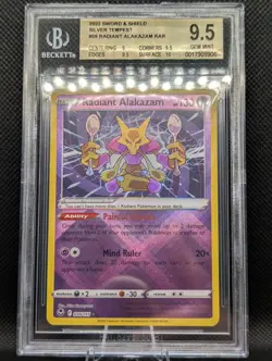 Alakazam Radiant Silver Tempest Holo Card 059/195 SWSH12 Sword & Shield - Image 1