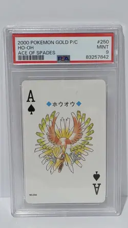 PSA 9 HO-OH 250 ACE OF SPADES POKEMON GOLD VERSION POKER PLAYING CARDS 2000 - Image 1