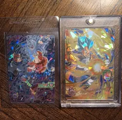 Dragon Ball Super Heroes Um2-sec Goku Vegeta Mint Secret Rare Card With Extra - Image 1