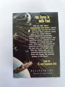 STAR WARS CCG PREMIERE BLACK BORDER SEALED STARTER DECK OF 60 CARDS 1995 - Image 2