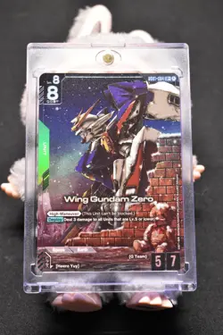 Gundam Card Wing Gundam Zero G001-024 (LR+) Newtype Rising TCG Gundam Wing - Image 1