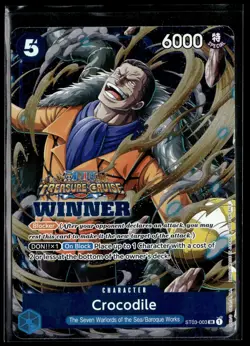 Crocodile ST03-003 SR Foil Winner Pack Promo English One Piece Card Game (LP) - Image 1