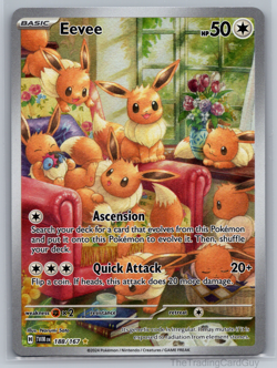 Eevee 188/167 SV Twilight Masquerade Illustration Rare IR Holo Pokemon Card NM - Image 1