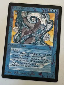 Magic the Gathering MTG Beta Wall of Air NM- (Beta Bob) - Image 1