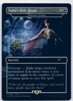 MTG Yuna's Holy Magic - Prismatic Ending (Rainbow Foil) Foil NM Secret Lair Drop - Image 1