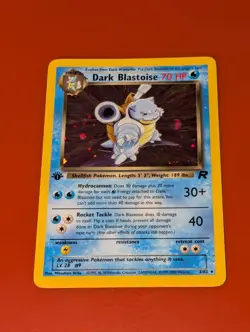 Dark Blastoise Pokemon Team Rocket Holo Rare NM 3/82 Pokemon 2000 Vintage - Image 1