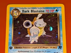 Dark Blastoise Pokemon Team Rocket Holo Rare NM 3/82 Pokemon 2000 Vintage - Image 2