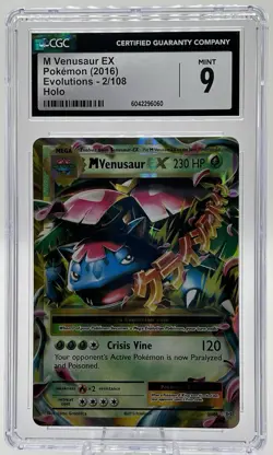 Pokemon Mega Venusaur EX - XY Evolutions Holo #002/108 - CGC Mint 9 - Image 1