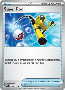 4x Super Rod 188/193 Paldea Evolved -Trainer - Pokemon TCG [Playset, Near Mint]✅ - Image 1