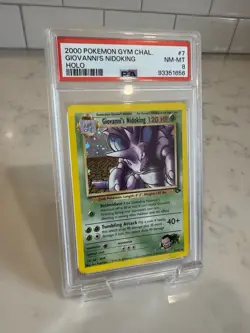 PSA 8 Giovanni’s Nidoking #7 Holo NM-MT - 2000 Pokemon - Gym Challenge - Image 3