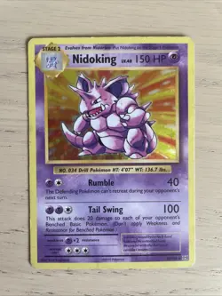 Heavily Played, English - 1 x Pokemon Nidoking - 45/108 - Holo Rare XY Evolution - Image 1