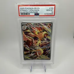 2025 POKEMON DRI EN-DESTINED RIVALS ILLUSTRATION RARE ETHAN'S TYPHLOSION PSA 10 - Image 1