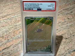2023 Pokemon PAL EN Paldean Wooper Illustration Rare PSA 10 - Image 1
