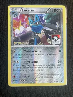 Lucario - (Pokemon League) [1st Place] 063/124 Reverse Holo - Image 1