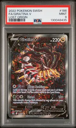Pokemon Giratina V Alt Full Art 186/196 Lost Origin SIR #186 MINT PSA 9 CLEAN - Image 1