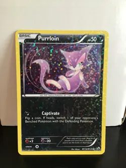 Purrloin RC13/RC25 Pokemon Legendary Treasures Radiant Collection Holo Uncommon - Image 1