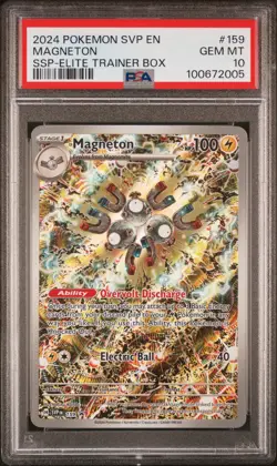 2024 POKEMON SVP EN-SV BLACK STAR PROMO #159 MAGNETON PSA 10 - Image 1