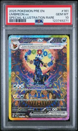 2025 POKEMON PRE EN-PRISMATIC EVOLUTIONS #161 UMBREON EX PSA 10 - Image 1