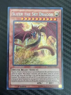 Yugioh Slifer the Sky Dragon MVP1-ENS57 Secret Rare 1st Edition VLP - Image 1