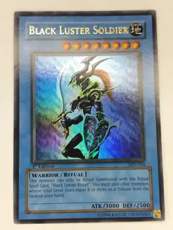 Yu-Gi-Oh! TCG Black Luster Soldier SYE-024 Ultra Rare 1st Edition MP - Image 1