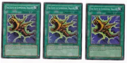 3x THE FLUTE OF SUMMONING DRAGON UNLIMITED SDK-042 SUPER RARE YUGIOH - Image 1