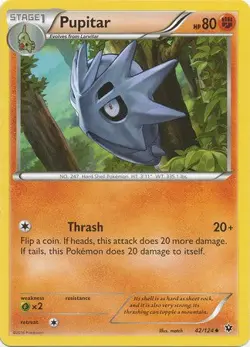 Pupitar 42/124 Uncommon - Pokemon XY Fates Collide Card - Image 1