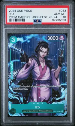 2024 ONE PIECE PREM CARD COLL -BANDAI CARD GAMES FEST 23-24 ED- #033 IZO PSA 10 - Image 1