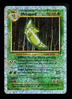 #2 Metapod 54/110 Legendary Collection 2002 Reverse Holo Pokemon Card TCG - Image 1