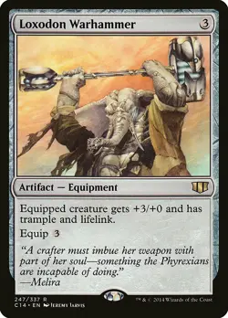 Loxodon Warhammer Commander 2014 NM Artifact Rare MAGIC MTG CARD ABUGames - Image 1