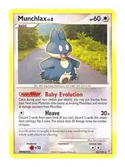 Pokemon Diamond & Pearl 33/130 Rare Card - Munchlax - Image 1