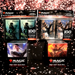 MTG ULTRA PRO 200 DECK PROTECTOR CARD SLEEVES & 2X 100+ DECK BOX COMMANDER EDH A - Image 2