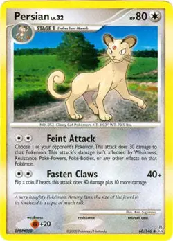 Pokemon Legends Awakened Uncommon Card - Persian 68/146 - Image 1