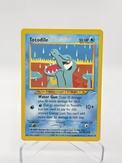 Totodile 85/105 Neo Destiny WOTC Vintage Pokemon Card Non Holo Unlimited [LP] - Image 1