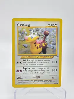 Girafarig 66/105 Neo Destiny WOTC Vintage Pokemon Card Non Holo [LP] - Image 1