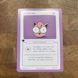 1st Edition Pokederp Set 2 Jiggles Fan Art Custom Derpy Card - Image 1