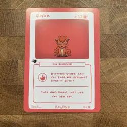1st Edition Pokederp Set 2 Fiyox Fan Art Custom Derpy Card - Image 1