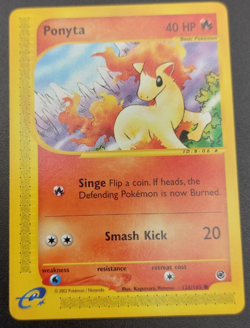 Pokemon Card Ponyta 126/165 common Expedition Base Set LP - Image 1
