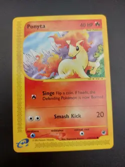 Pokemon Card Ponyta 126/165 common Expedition Base Set LP - Image 2