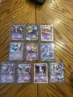 Lot Of 10 Pokemon Cards Mewtwo GX EX Holo Full Art Rare - Image 1