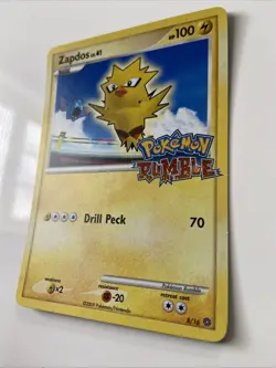 Pokemon TCG Zapdos Promo Stamped Card 8/16 Pokemon Rumble - Image 2