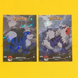 Growlithe & Arcanine - Cracked Ice Holo - Crystal Dark Black 2025 - Pokemon Card - Image 1