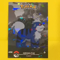 Growlithe & Arcanine - Cracked Ice Holo - Crystal Dark Black 2025 - Pokemon Card - Image 3