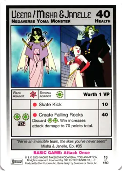 Sailor Moon CCG Premier Veena/Misha & Janelle Negaverse Yoma Trading Card - Image 1