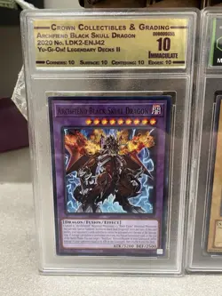 Graded Yugioh Card Lot Blue Eyes White Dragon Dark Magician SYE SKE 001 Degree - Image 2