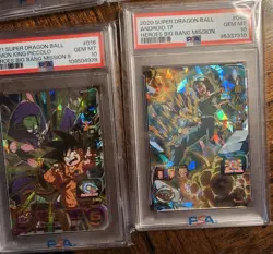 Dragon Ball Super Heroes Psa 10 Lot Goku Android 17 Secret Rare 2 Cards - Image 1