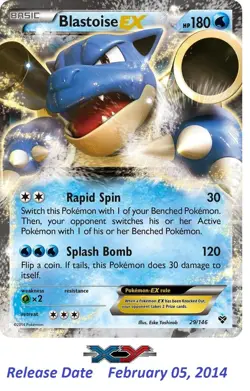 Blastoise EX 29/146 - XY Base Set - Beautiful Pokemon Card from 2014! - Image 1