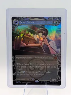 Magic The Gathering Marvel Spider-Man Peter Parker #0208 Mythic Borderless Foil - Image 1