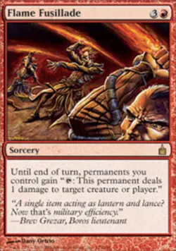 Lightly Played, English - 1 x MTG Flame Fusillade - Foil Ravnica: City of Guilds - Image 1