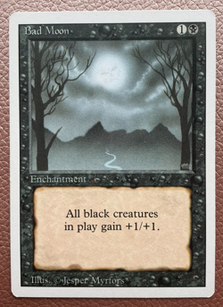 Bad Moon revised MTG Magic the gathering - Image 1