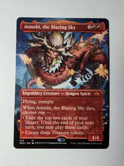 Atsushi, the Blazing Sky (Borderless) Kamigawa: Neon Dynasty Regular - Image 1